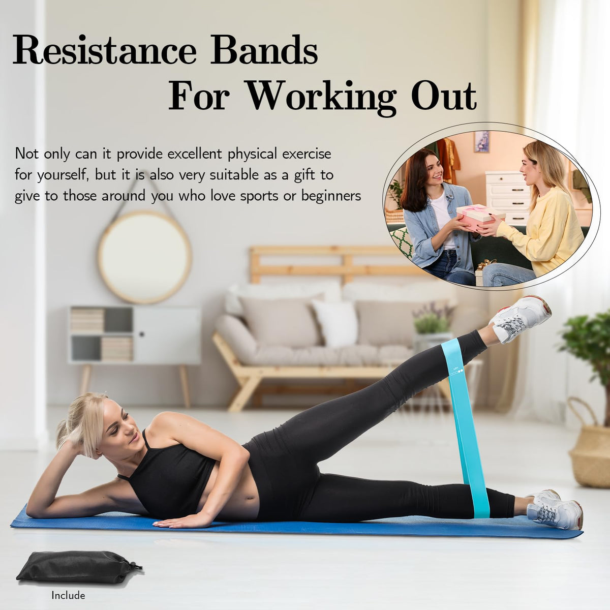 Resistance Bands for Working Out, 5 Levels Elastic Exercise Bands