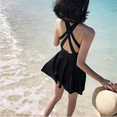 Women's plus-size dress-style swimsuit