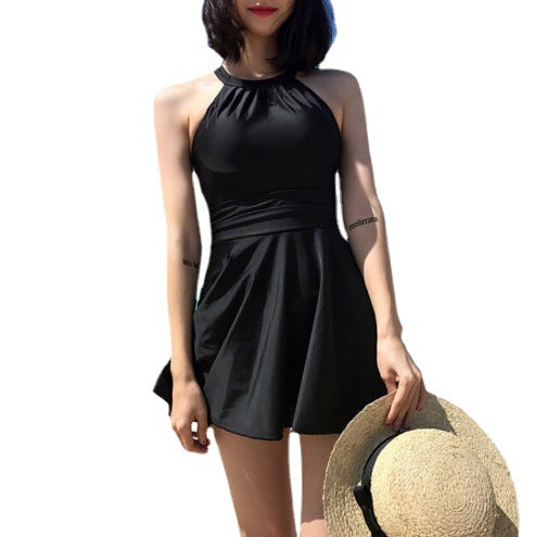 Women's plus-size dress-style swimsuit