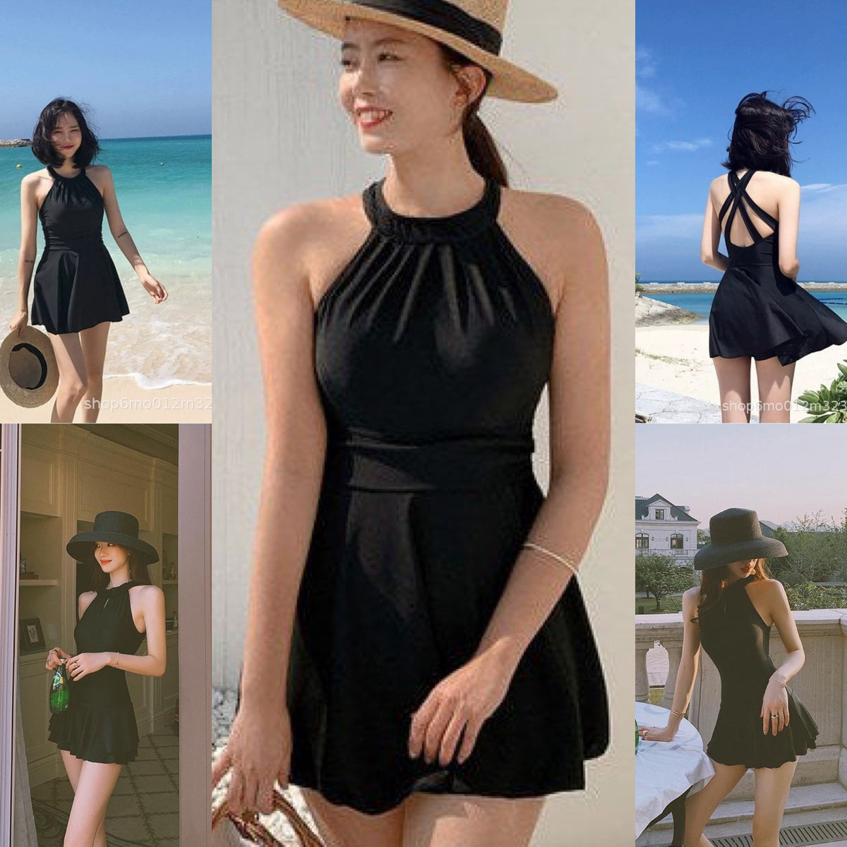 Women's plus-size dress-style swimsuit