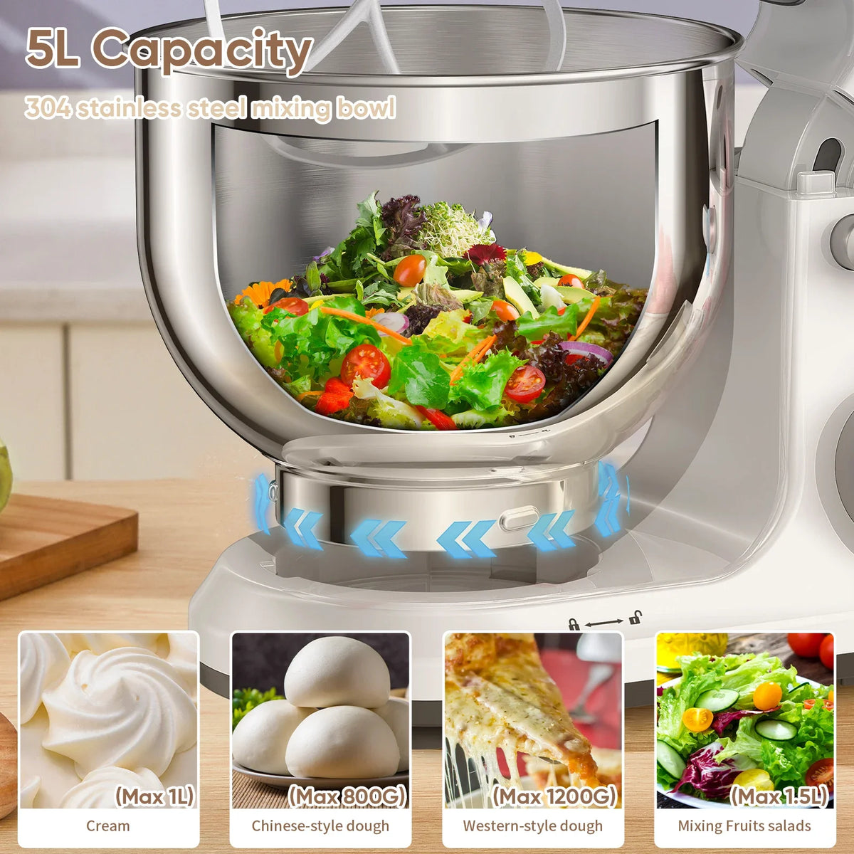 Food Stand Mixer, 1200W